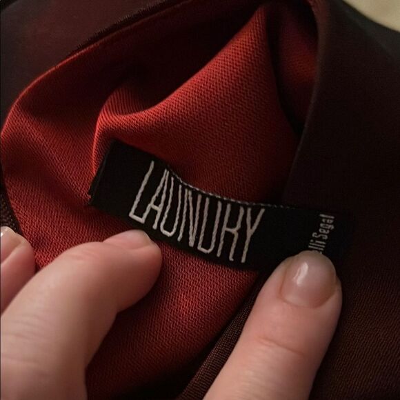 Laundry By Shelli Segal Red Sheath Mini Dress Sleeveless Bateau - Picture 3 of 4